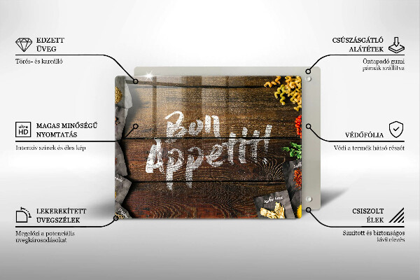 Chopping board Boards inscription Bon Appetit