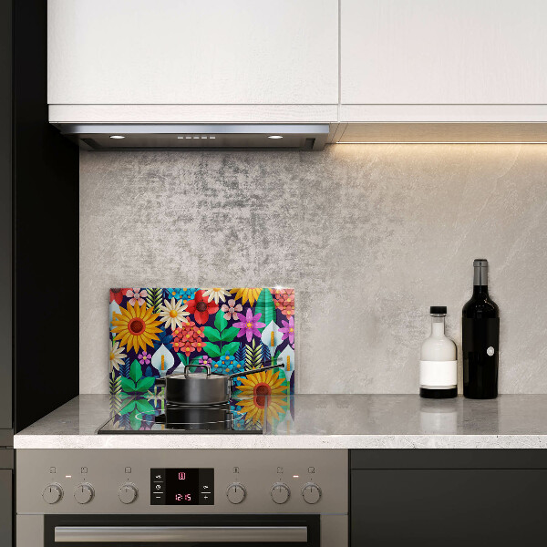 Chopping board Illustration meadow flowers