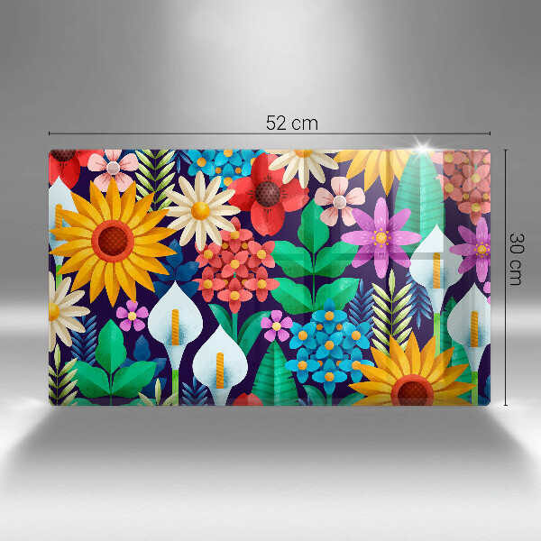 Chopping board Illustration meadow flowers