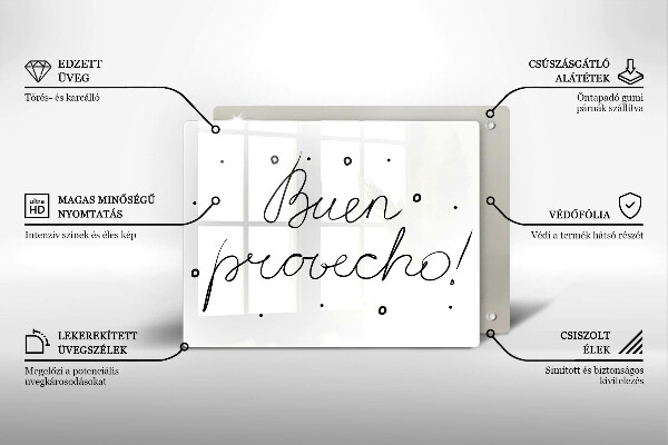 Chopping board The inscription Buen Provecho!