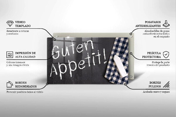 Chopping board The inscription GUTEN APPETIT!