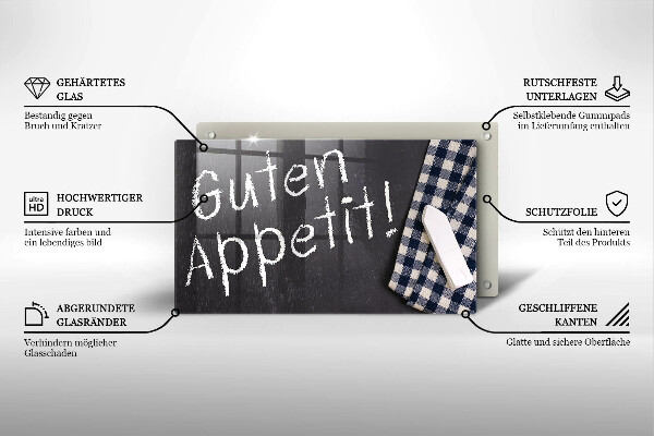 Chopping board The inscription GUTEN APPETIT!