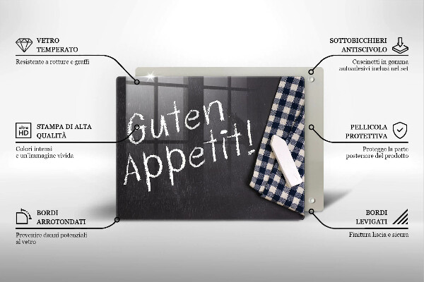 Chopping board The inscription GUTEN APPETIT!