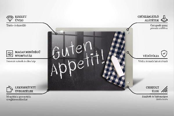 Chopping board The inscription GUTEN APPETIT!