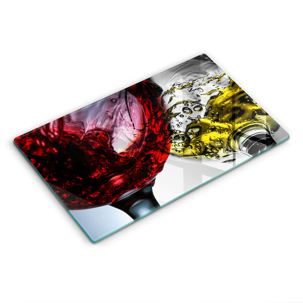 Chopping board Wine glasses