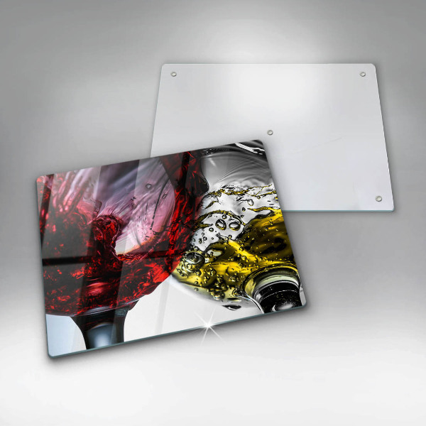 Chopping board Wine glasses