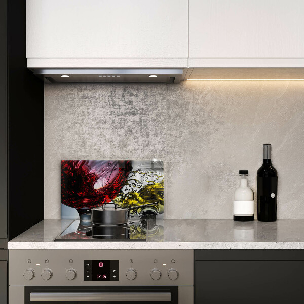 Chopping board Wine glasses