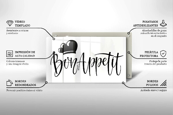 Chopping board The inscription Bon Appetit