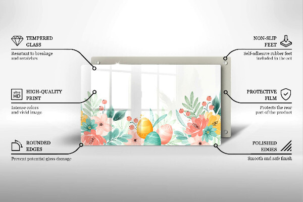 Chopping board Easter eggs