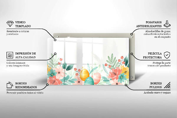 Chopping board Easter eggs