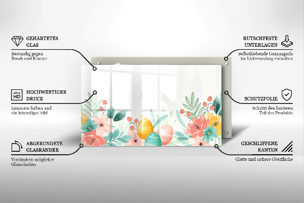 Chopping board Easter eggs