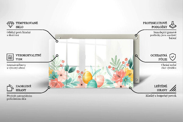 Chopping board Easter eggs