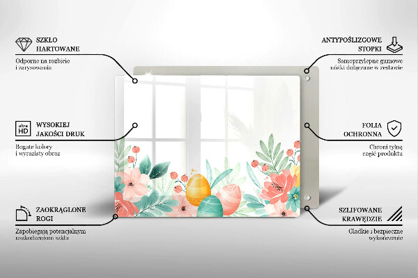 Chopping board Easter eggs