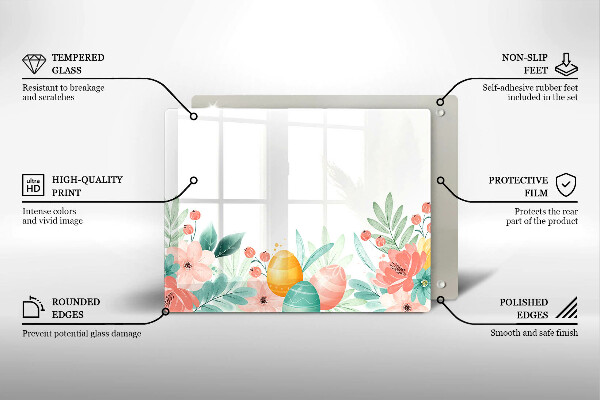 Chopping board Easter eggs