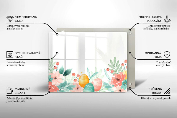 Chopping board Easter eggs