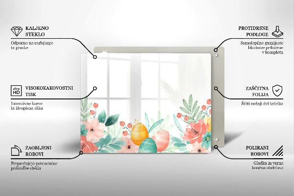 Chopping board Easter eggs