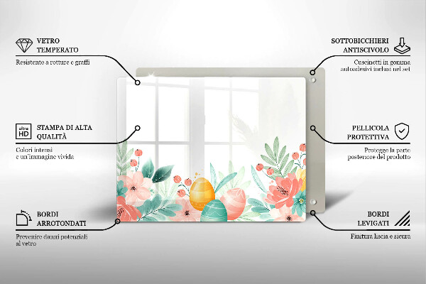 Chopping board Easter eggs