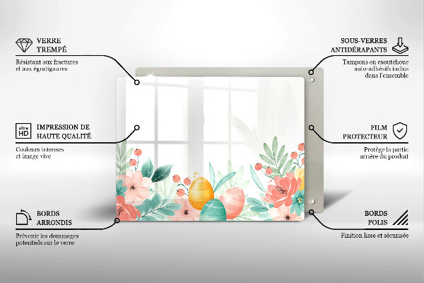 Chopping board Easter eggs