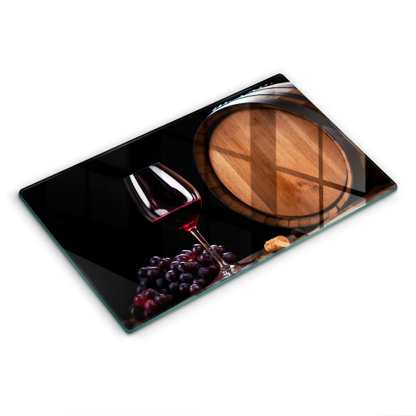 Chopping board A barrel of wine glass