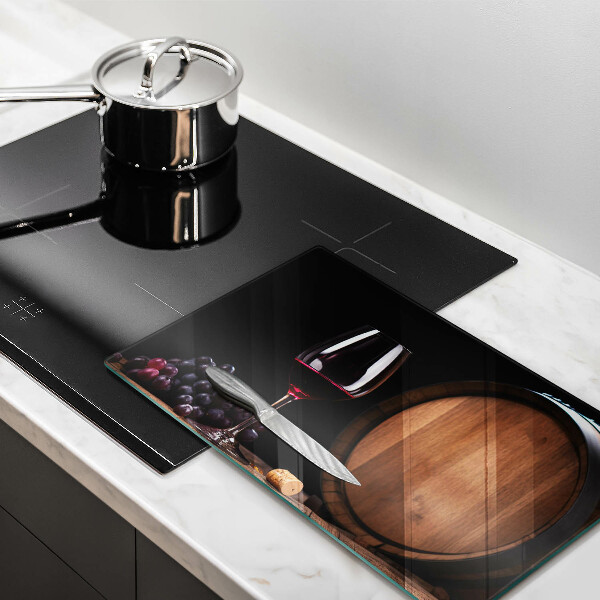 Chopping board A barrel of wine glass