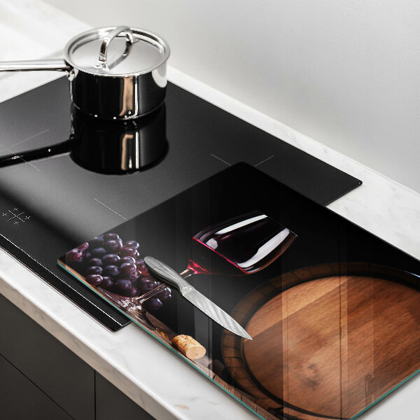Chopping board A barrel of wine glass