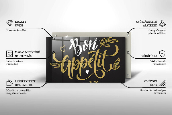 Chopping board The inscription Bon Appetit