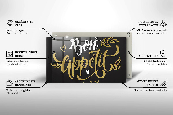 Chopping board The inscription Bon Appetit