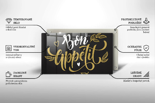 Chopping board The inscription Bon Appetit