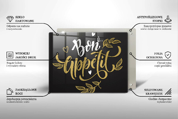 Chopping board The inscription Bon Appetit