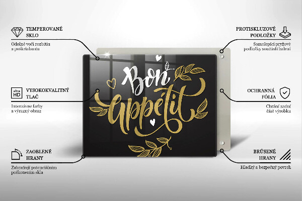 Chopping board The inscription Bon Appetit