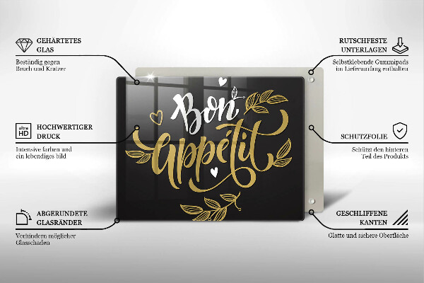 Chopping board The inscription Bon Appetit