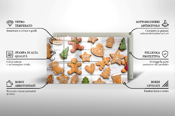 Chopping board Christmas gingerbread
