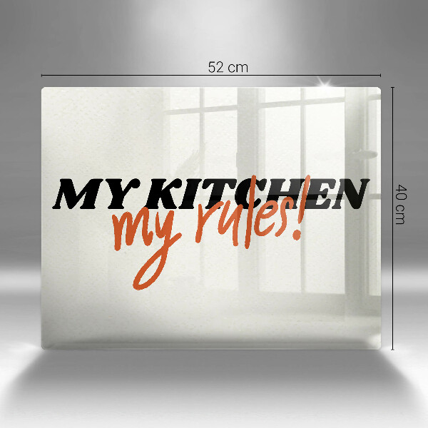 Chopping board The inscription My Kitchen My Rules