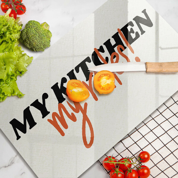 Chopping board The inscription My Kitchen My Rules