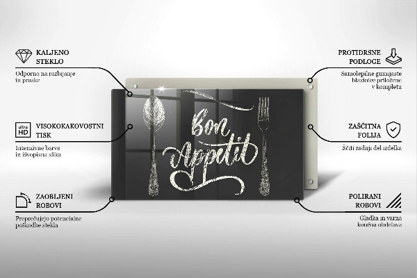 Chopping board The inscription Bon Appetit