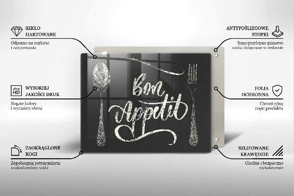 Chopping board The inscription Bon Appetit