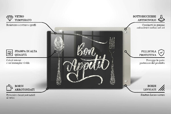 Chopping board The inscription Bon Appetit