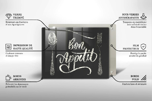 Chopping board The inscription Bon Appetit