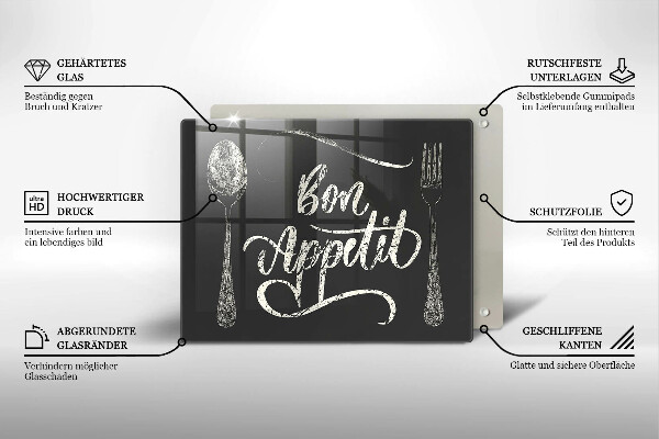 Chopping board The inscription Bon Appetit