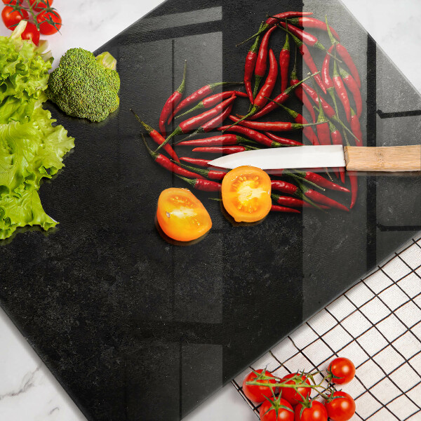 Chopping board Chili peppers heart