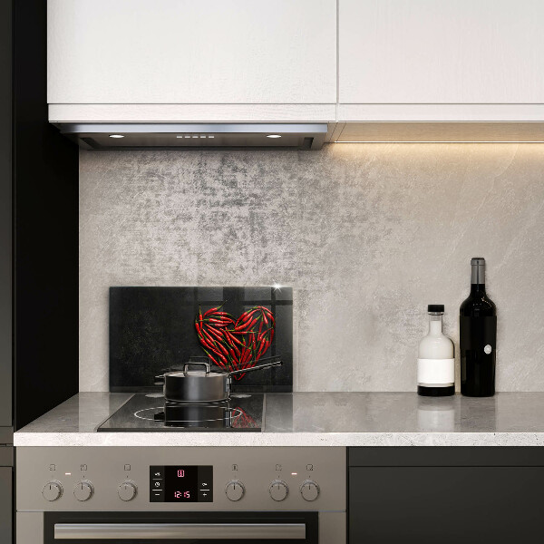 Chopping board Chili peppers heart