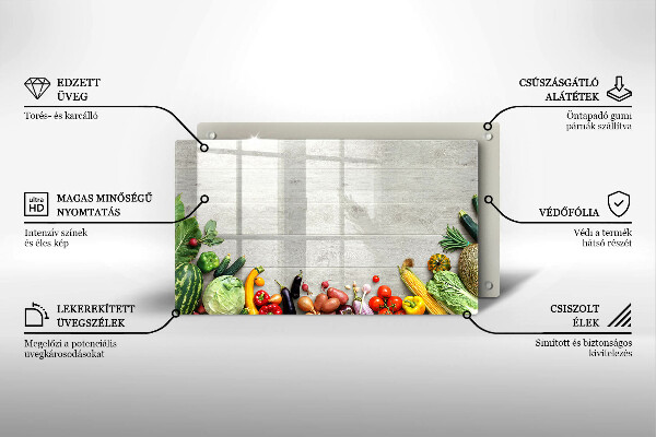 Chopping board Vegetables on the boards