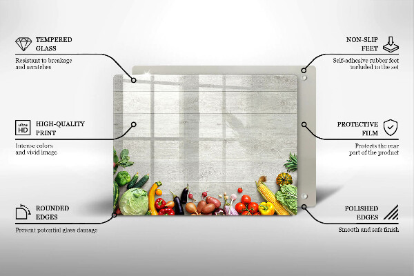 Chopping board Vegetables on the boards