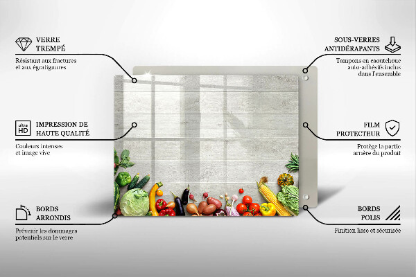 Chopping board Vegetables on the boards