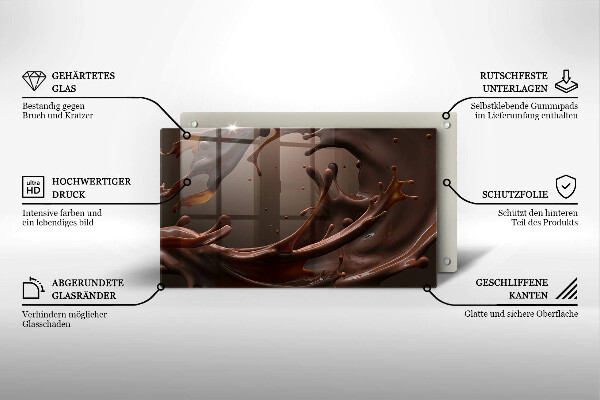 Chopping board Liquid chocolate