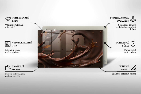 Chopping board Liquid chocolate