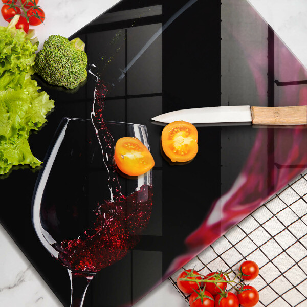 Chopping board Red wine glass