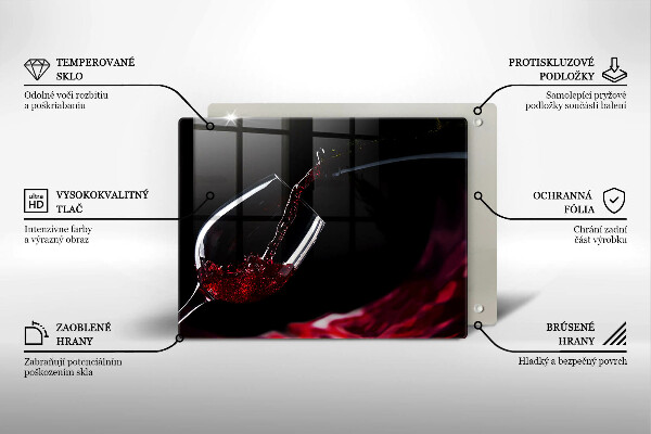 Chopping board Red wine glass