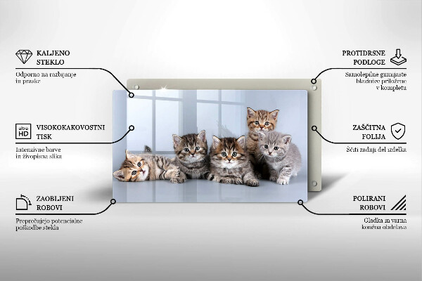 Chopping board Sweet small cats