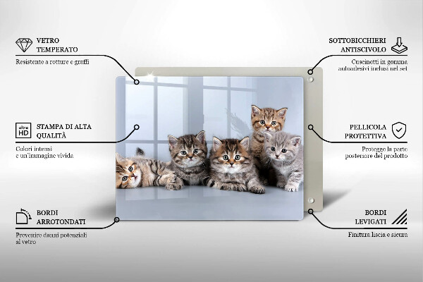 Chopping board Sweet small cats